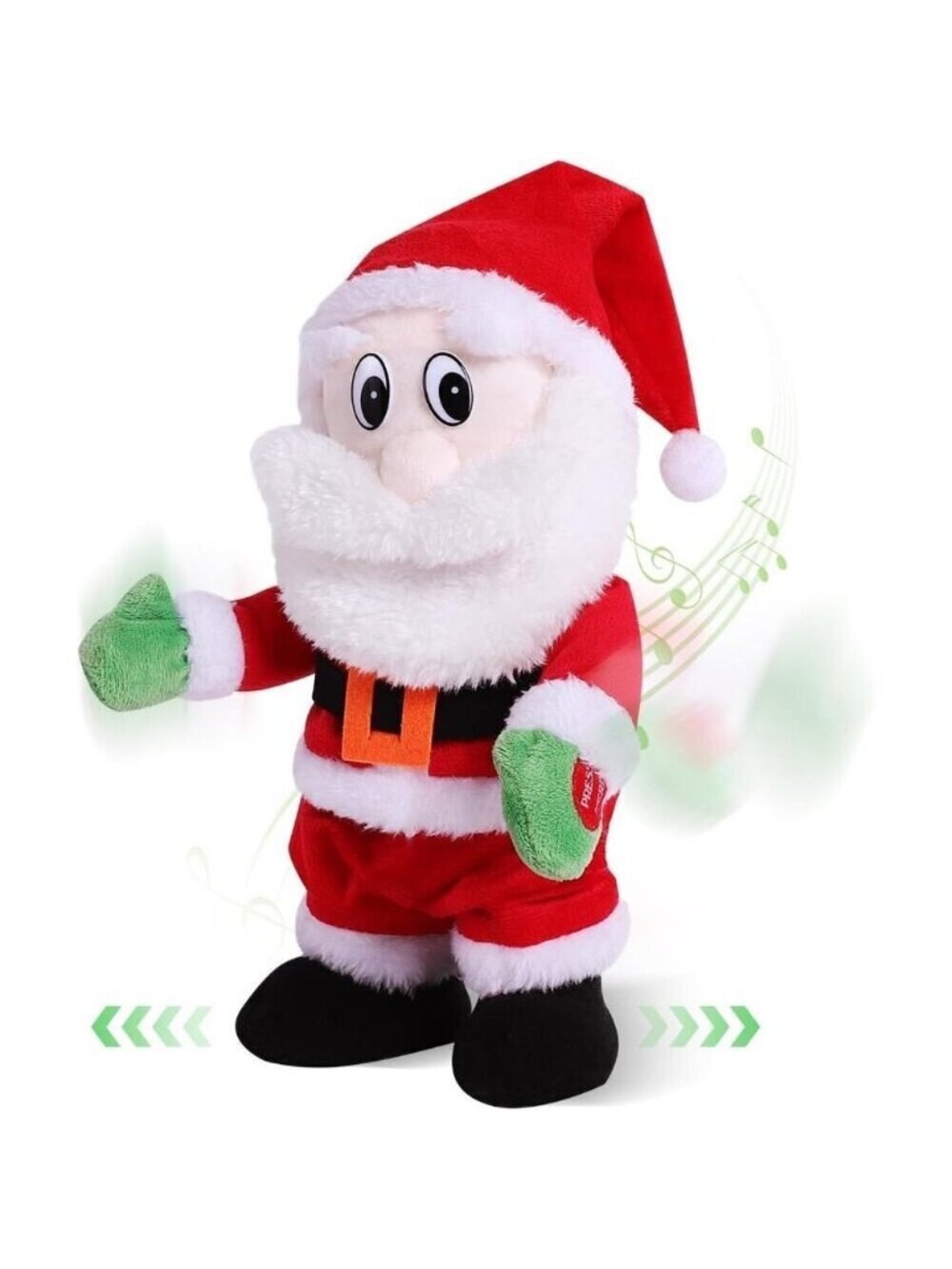 Gfilay 12 Inch Dancing Santa Toy Walking Singing Stuffed Christmas Doll Gift